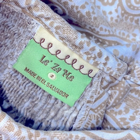 Le Za Me paisley smocked dress size 2 - Picture 7 of 7